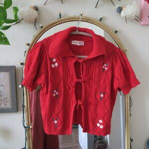 Red babydoll top
